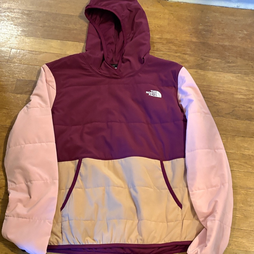 The North Face Maroon and Pink Hoodie
